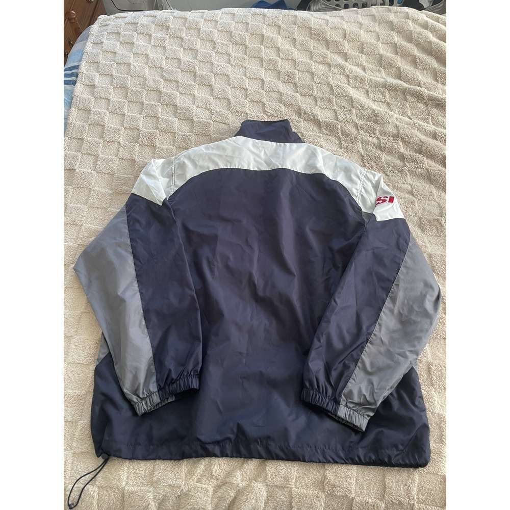 Los Angeles LA RAMS Football Jacket Men XL Blue Gray DunBrooke Windbreaker SI - Picture 7 of 10